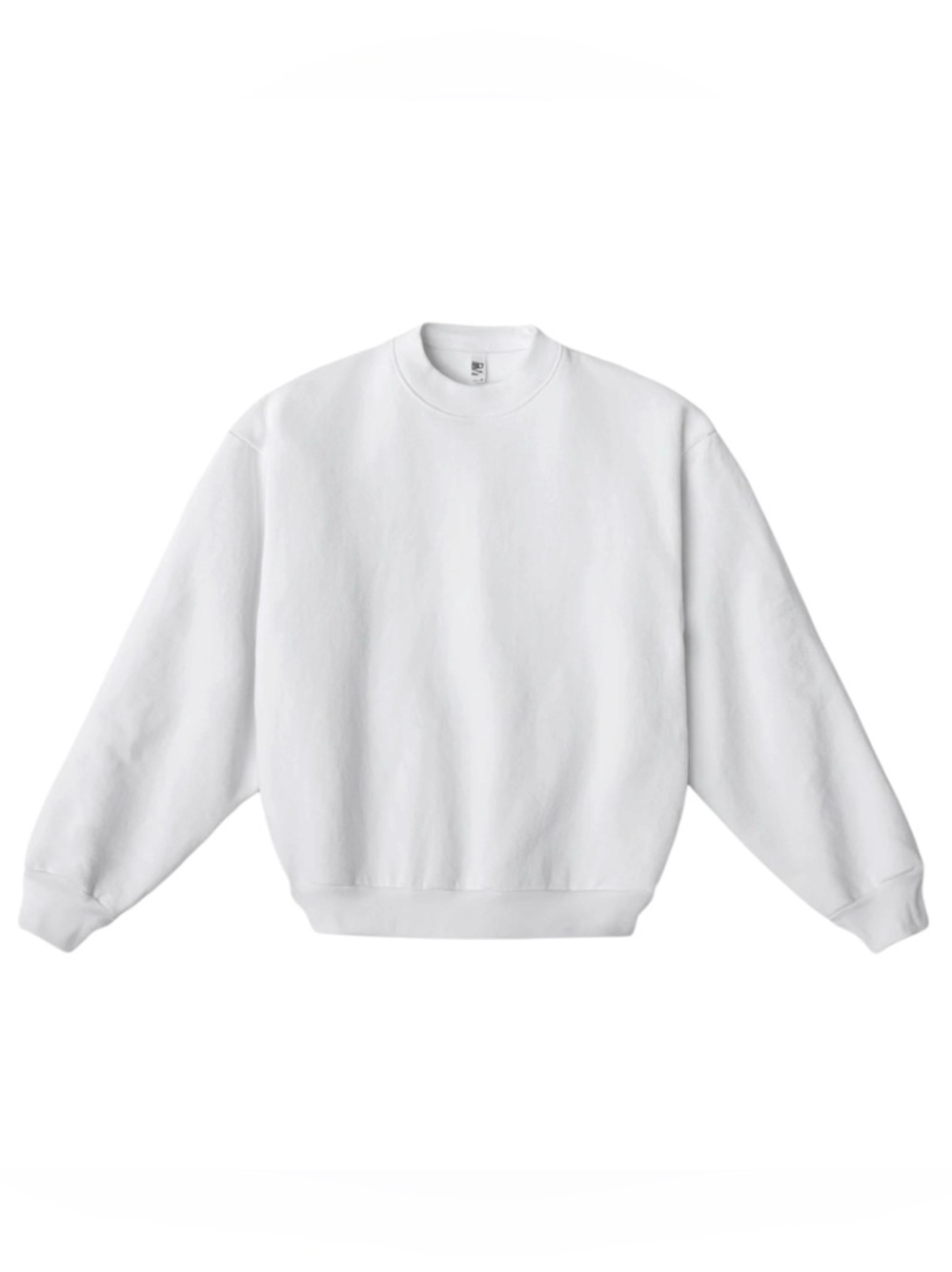 Los Angeles Apparel White Crewneck Sweater - Classic Pullover Fleece